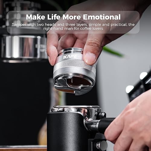 Miniatura 7 de IKAPE Coffee Products, distribuidor de café de 2.087in y manipulación manual, distribuidor de expreso de profundidad ajustable que se adapta a todos