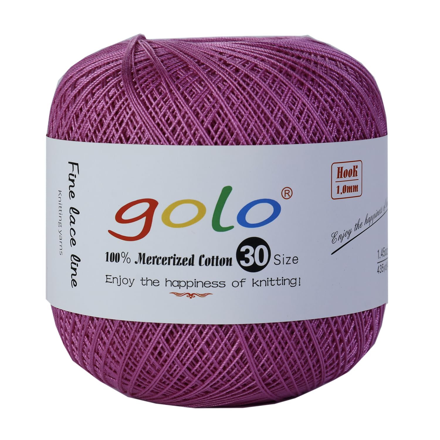golo Crochet Thread Size 30 Yarn for Hand Kniting Yarn for Tatting Pink 253