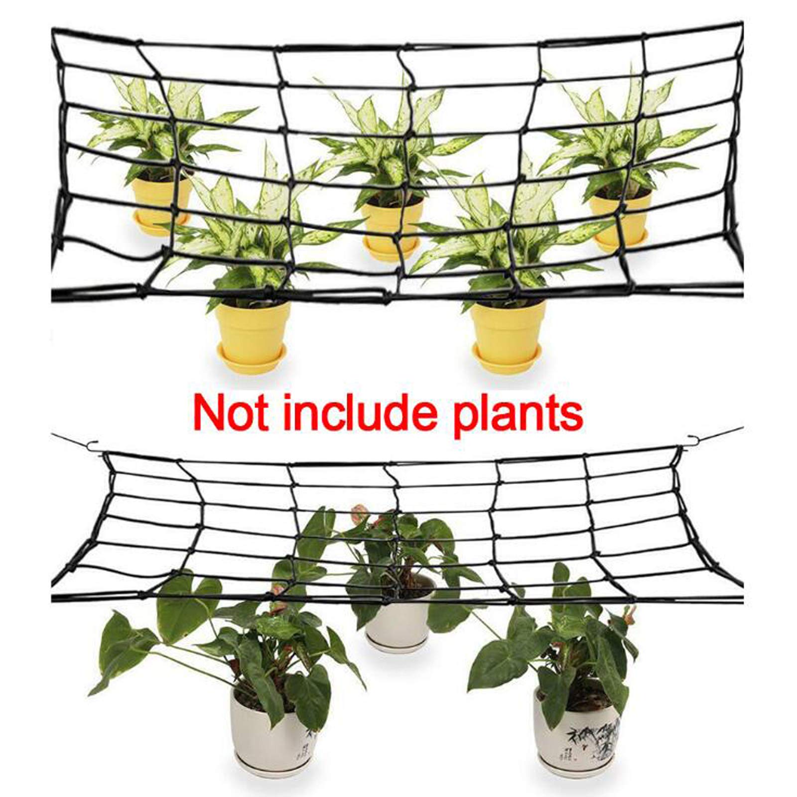 FePen Rete per Piante Rampicanti, Tenda per Piante Rete Elastica con 4 Ganci, Rete per Cetrioli Rampicanti 100 * 100 cm, Rete per Recinzione, Traliccio da Giardino per Piante Rampicanti