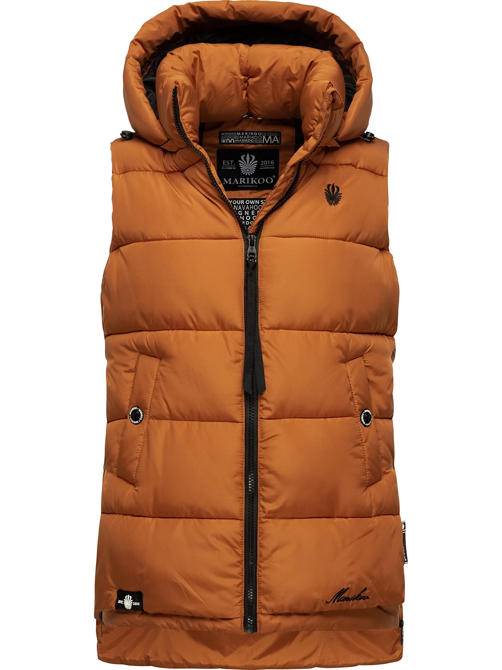 MARIKOO Zarinaa Women's Warm Winter Quilted Vest with Hood XS - XXL, XS
