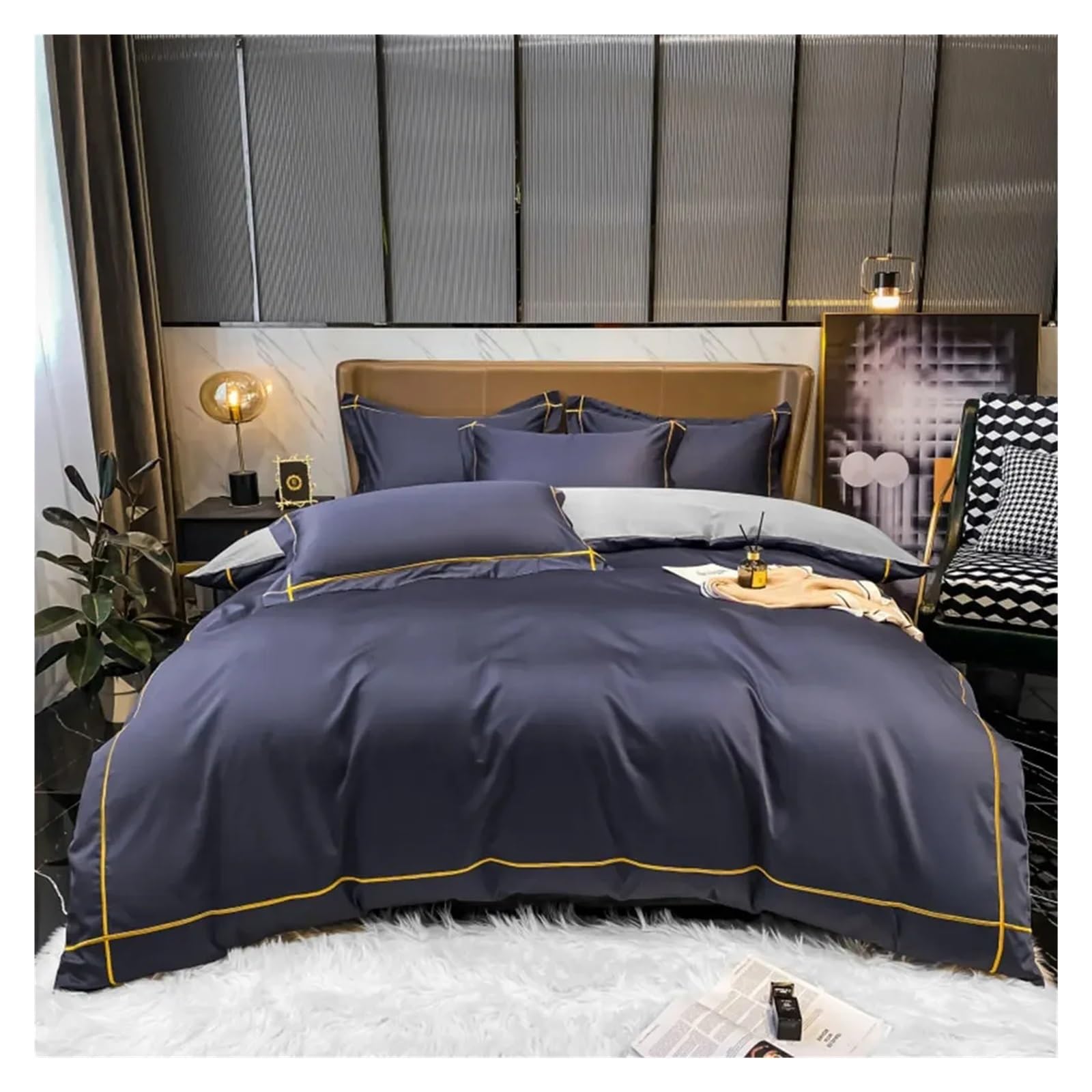 Parure de lit coton égyptien queen pour des nuits douces et fraîches