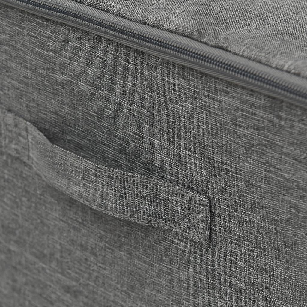 Aufbewahrungsboxen 2 Stück faltbar aus Stoff 43x34x23 cm Anthrazit, Kleiderschrank Organizer, Schminktisch Organizer, Aufbewahrung und Organisation, Organizer Schublade, Kiste