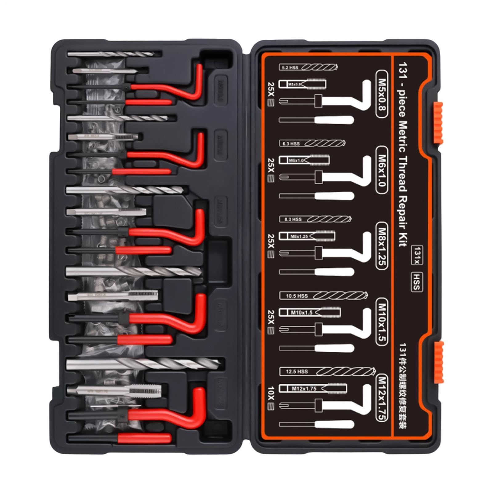 Kit Ripristino Filettature Utensili Manuali Autofilettanti