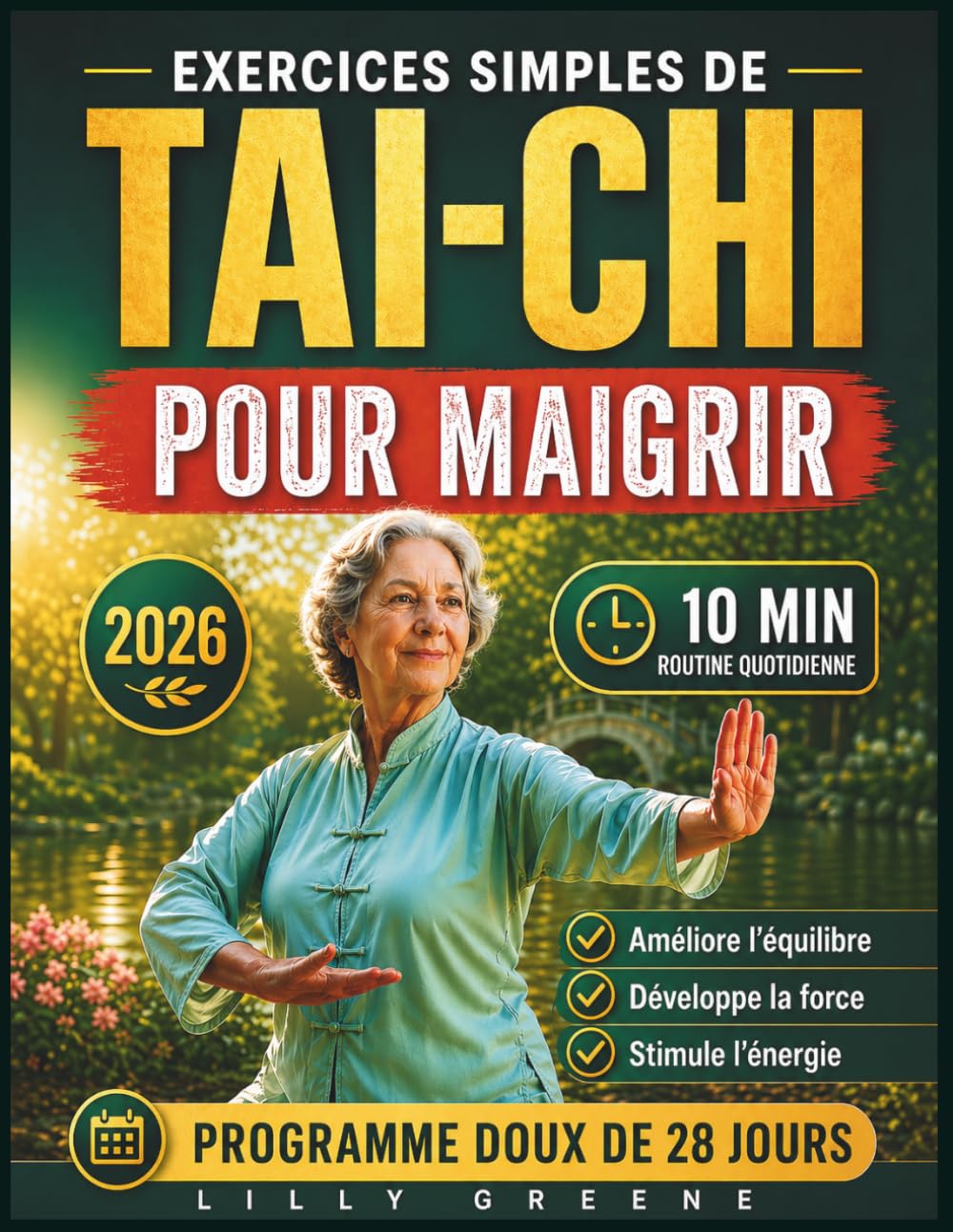 EXERCICES SIMPLES DE TAI-CHI POUR MAIGRIR: Programme doux de 28 jours avec routines de 10 minutes pour l’équilibre, la force, l’énergie et une gestion saine du poids