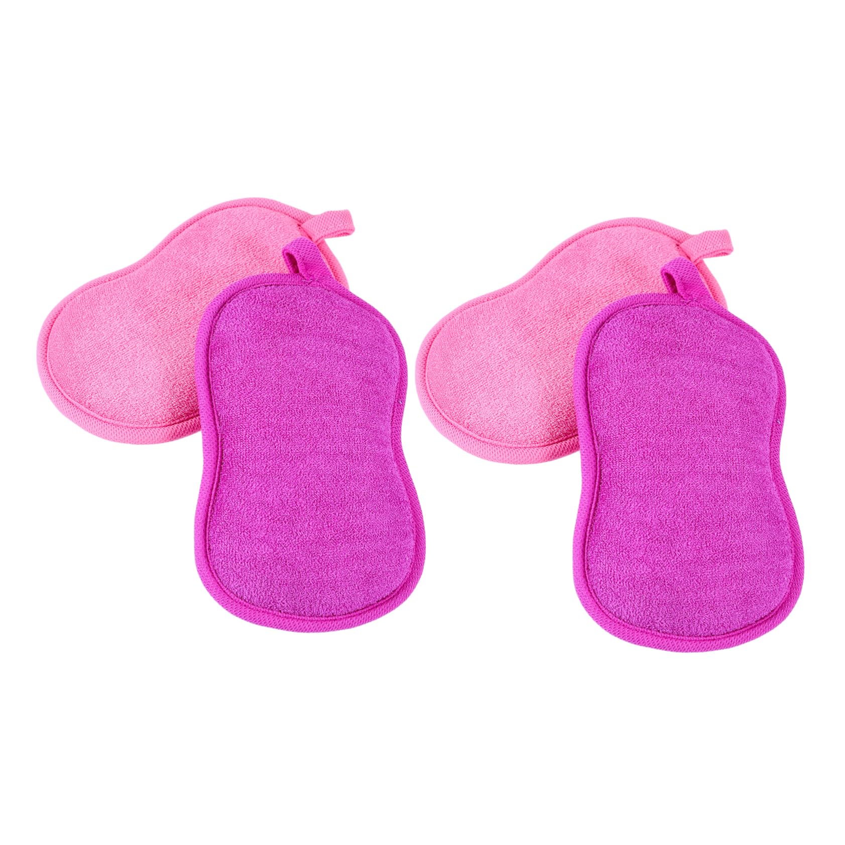 Healvian Set Di 3 Spugne Da Bagno Per Bambini E Bambine Adorabili Spugne Esfolianti A Forma Di Arachide Delicate E Sicure Per Neonati Spazzola Da Bagno Per Bambini E Bambine 4 Pezzi*3