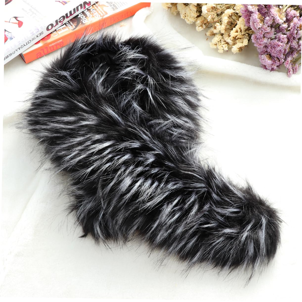 2 Piezas 82 Cálidas Bufandas Chal De Capa Con Hombros Peludos Bufandas Para Mujeres Elegantes Calentador De Cuello Chal Para Mujer Invierno De Piel Estola De Piel Black