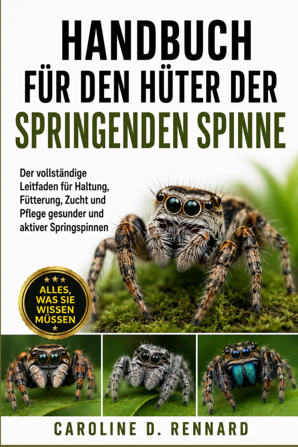HANDBUCH FÜR DEN HÜTER DER SPRINGENDEN SPINNE: Der vollständige Leitfaden für Haltung, Fütterung, Zucht und Pflege gesunder und aktiver Springspinnen