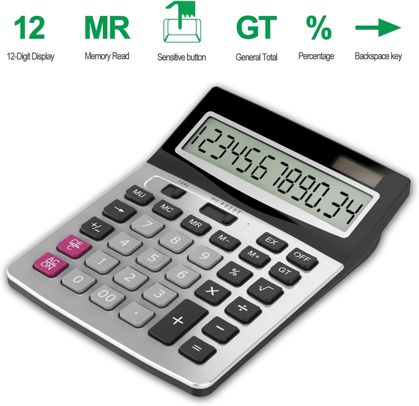 Helect H1006 calculator showing large number display and big button design