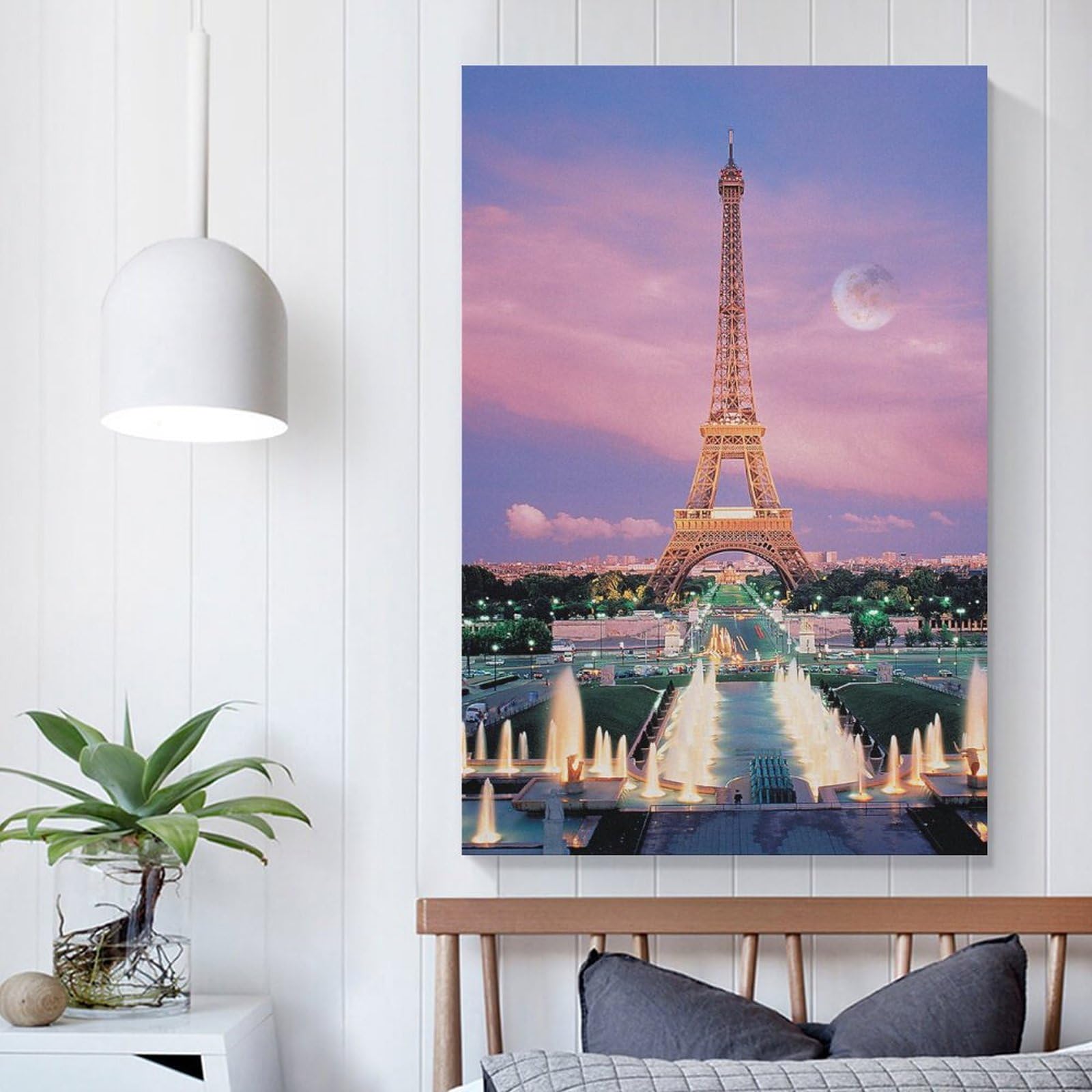 Amazon.co.jp: 絵画 夕暮れのエッフェル塔インテリア 絵画 パリの