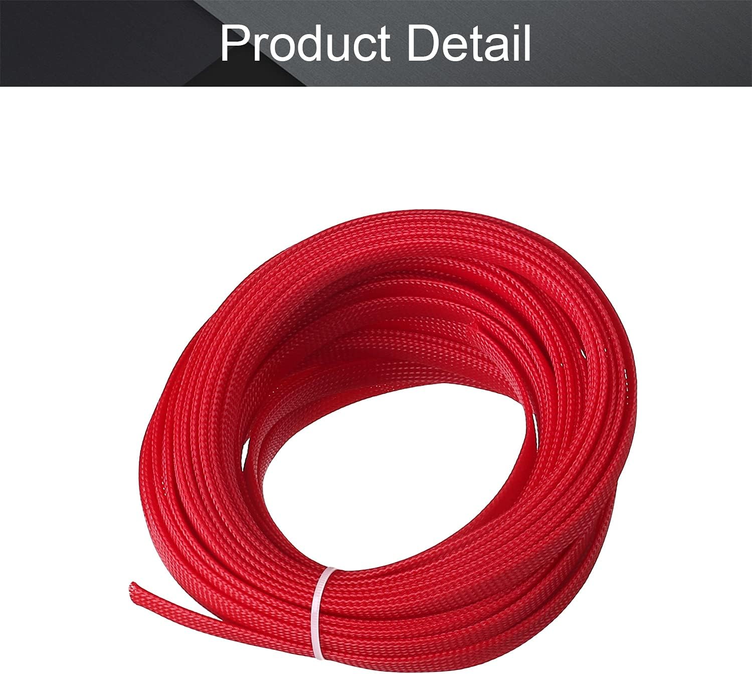 Othmro 32.8FT PET Flexible Expandable Braided Cable Sleeve, 10mm Width Wire Loom Sleeving and Organizer, Protect for TV, Audio, PC Cords from Pets Chewing Red 1pcs : Electronics