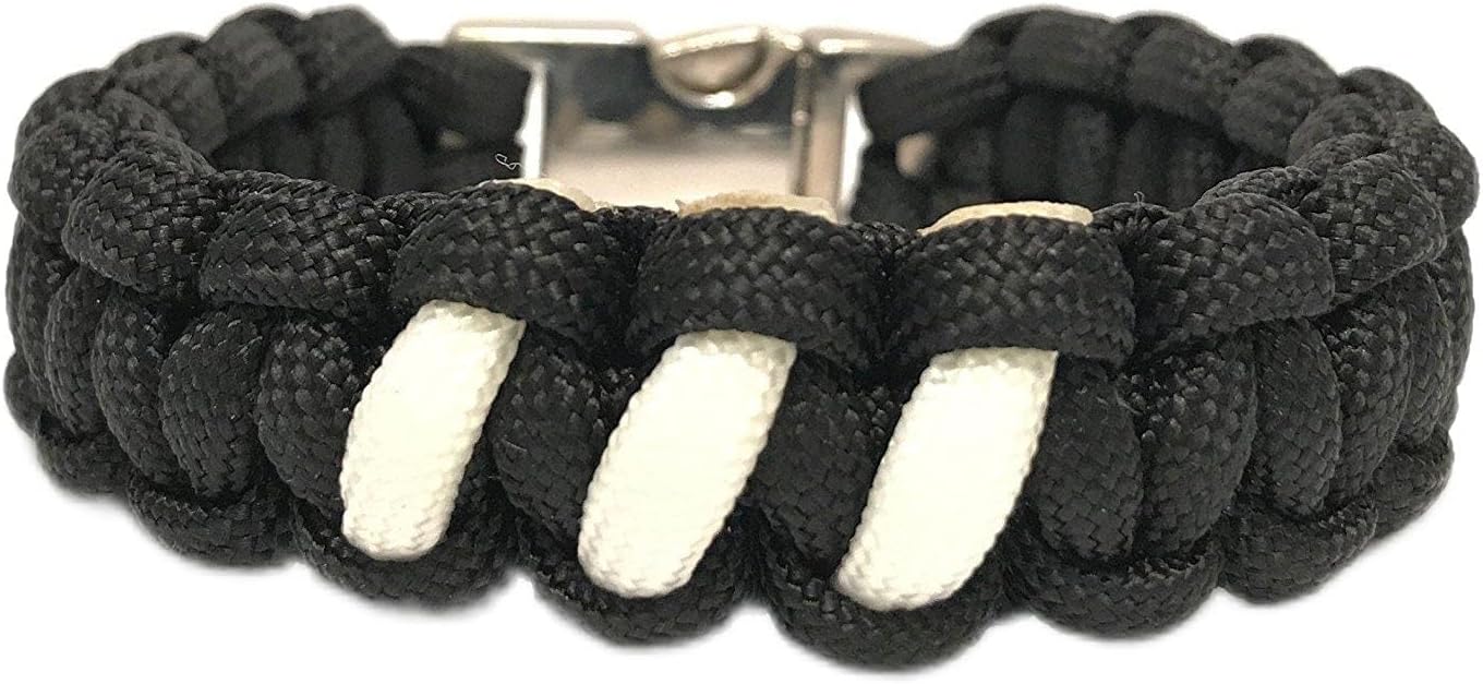 Three Stripe Fitted Paracord Bracelets for Men Mens Jewelry