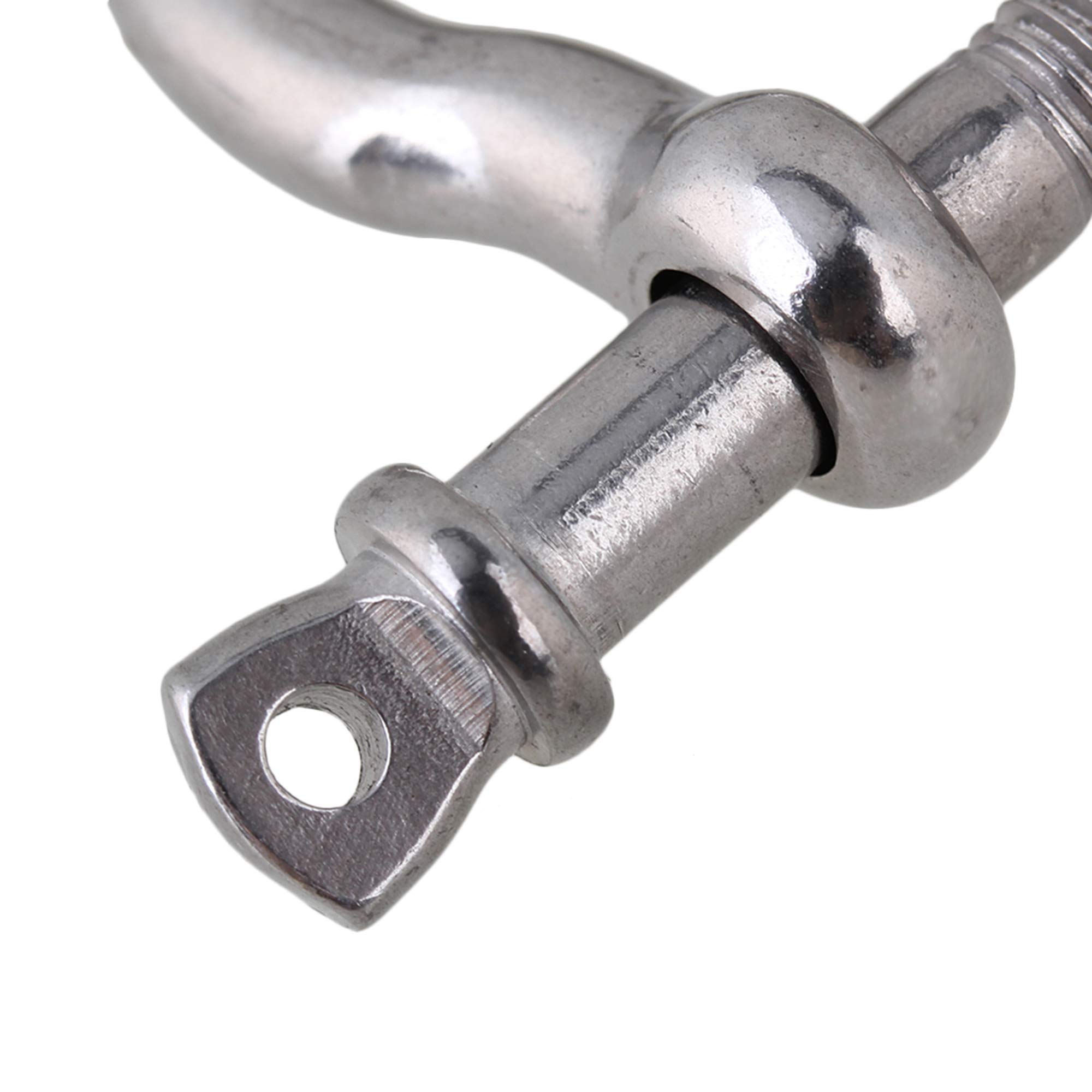 BQLZR M6 Silver 304 Stainless Steel Rustproof Screw Pin Anchor Bow Shackle Clevis European Style Pack of 5 2