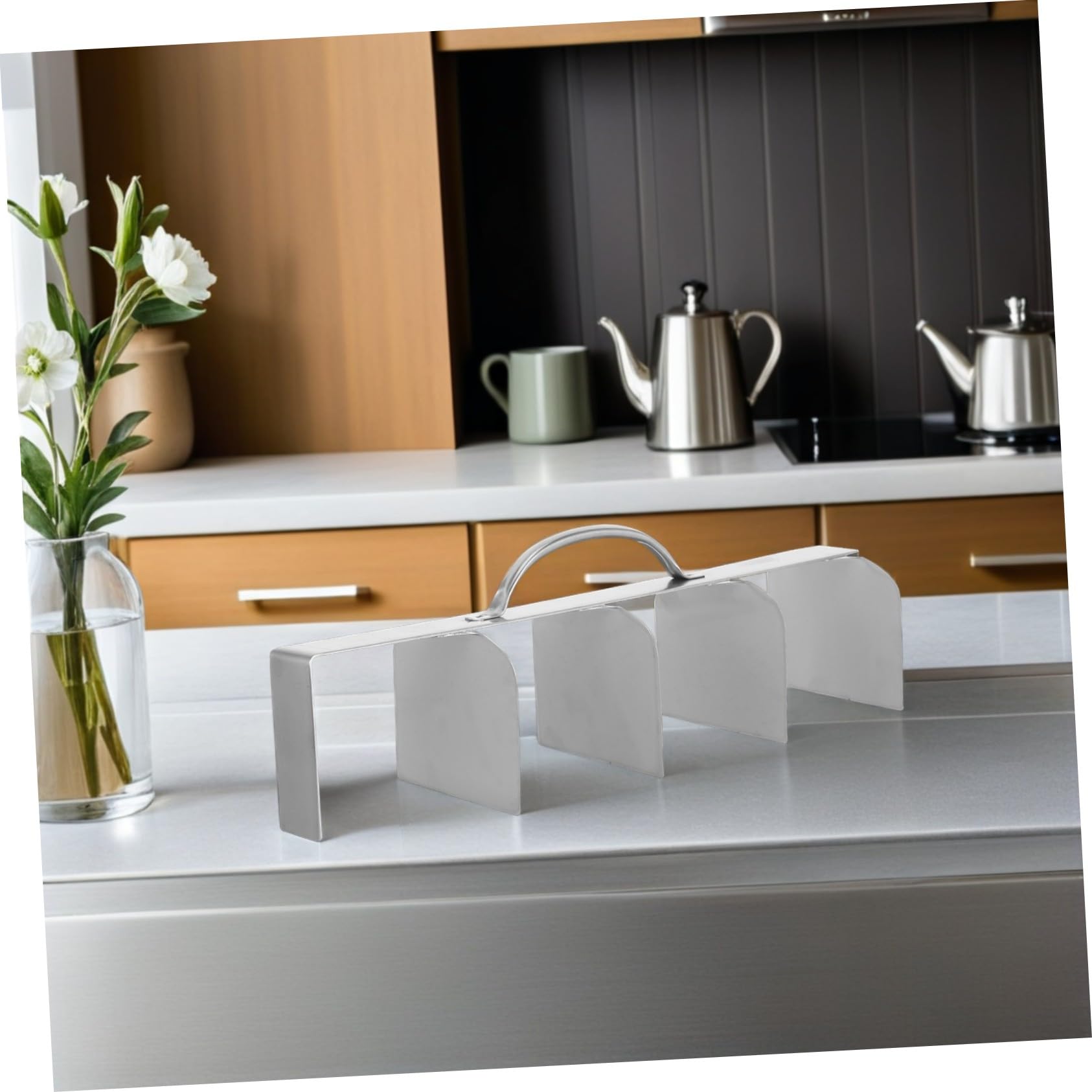 Coupe-gâteau Tiramisu 40×9,5 Cm Acier Inoxydable Découpeuse Professionnelle 5 Parts Uniformes pour Pâtissiers Restaurants et Événements