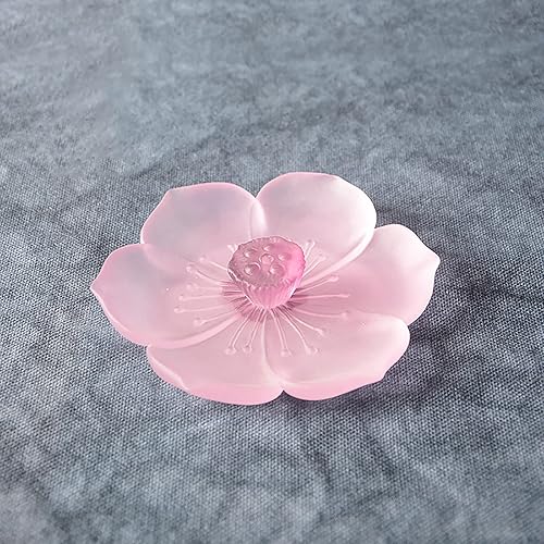 Miniatura 4 de NM&amp;DMY Lotus - Soporte de incienso para palos, quemador de incienso de vidrio Liuli, decoración del hogar, adorno de aromaterapia, quemador de