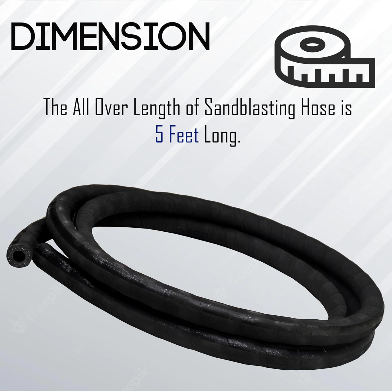 Simond Store - Abrasive Sandblast Hose 1/2" ID, 1" OD Blast Hose 5 Feet Long Sandblasting Hose