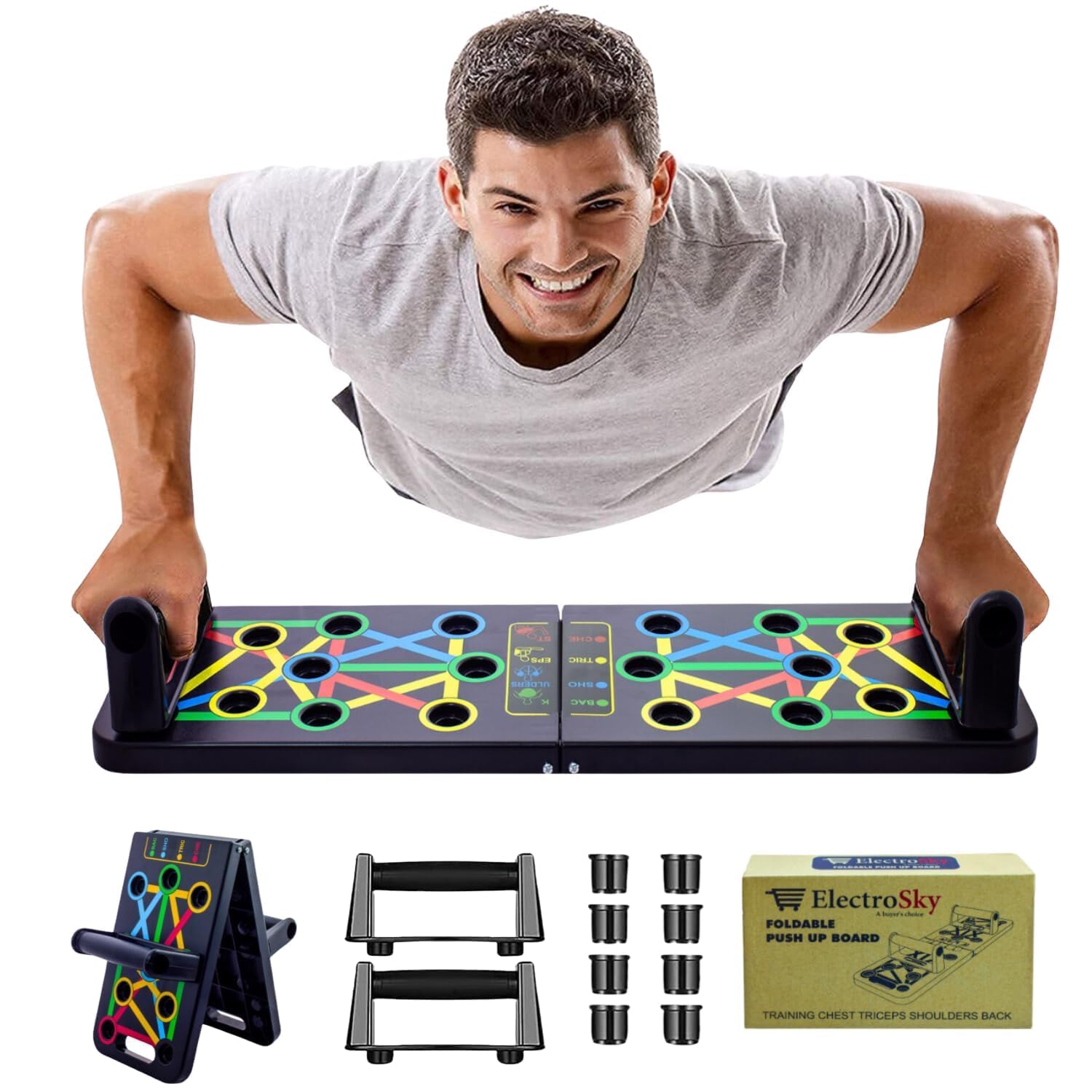 See full amazon price history chart for ElectroSky ABS Pushup Board, 15 in 1 Push up board for men, push up bar, push up stand, pushup bars, gym equipment for men, chest workout equipment (Black)(D11) ElectroSky ABS Pushup Board, 15 in 1 Push up board for men, push up bar, push up stand, pushup bars, gym equipment for men, chest workout equipment (Black)(D11) (B0D4KKSJQY) Amazon Price History, Amazon Price Tracker