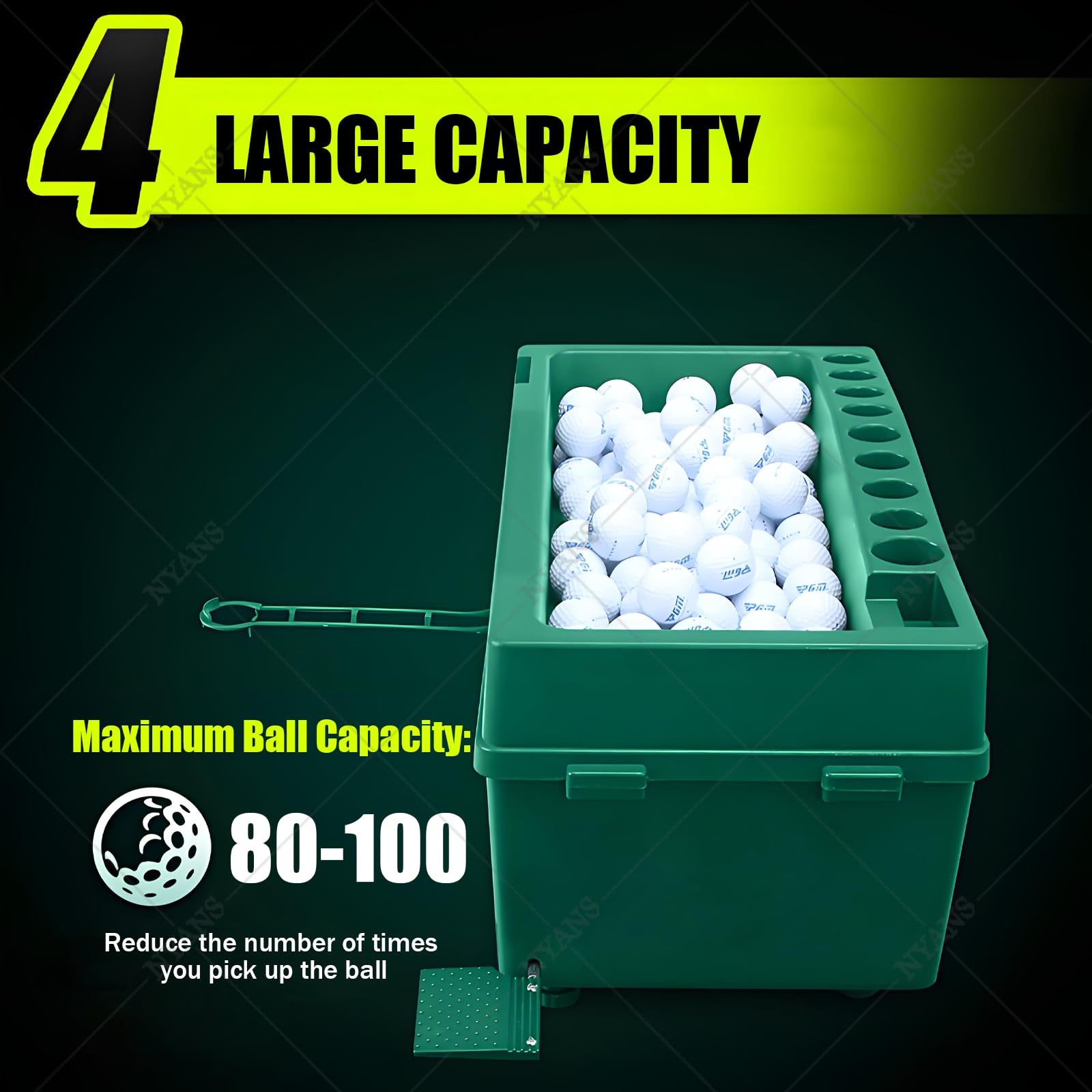 NYANS Dispensador Automático De Pelotas De Golf Sin Electricidad, Herramienta De Entrenamiento De Golf, para Varios Lugares De Juego (No Incluye Palos) Grey