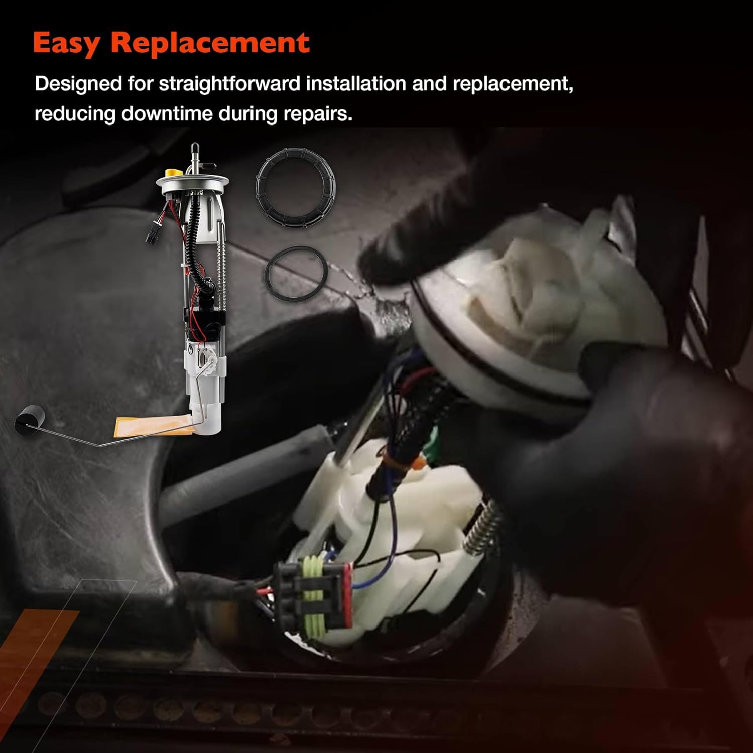 2204306 47-1009 Electric Fuel Pump Assembly Compatible with Polaris Ranger 500 4X4 EFI Crew Midsize 2009-2013, Ranger 700 4X4 EFI XP Crew 2008-2009, Ranger 800/800 Crew 2010, Replace # 2520817