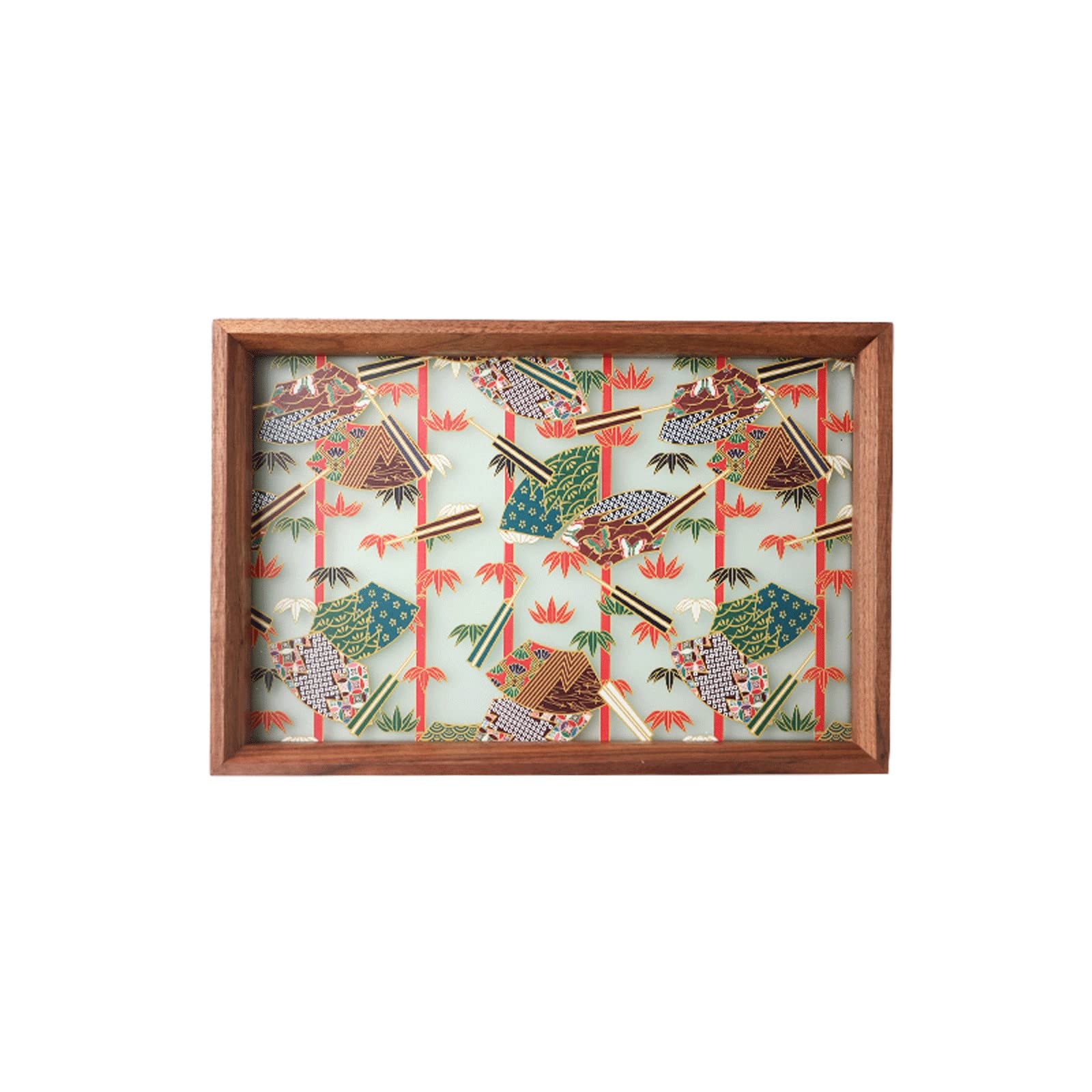 Bandeja para Servir Bandeja de cristal vintage bandeja de madera bandeja rectangular bandeja decorativa mesa de café bandeja de encimera bandeja de cocina cómoda fiesta sirviendo bandeja Bandejas para