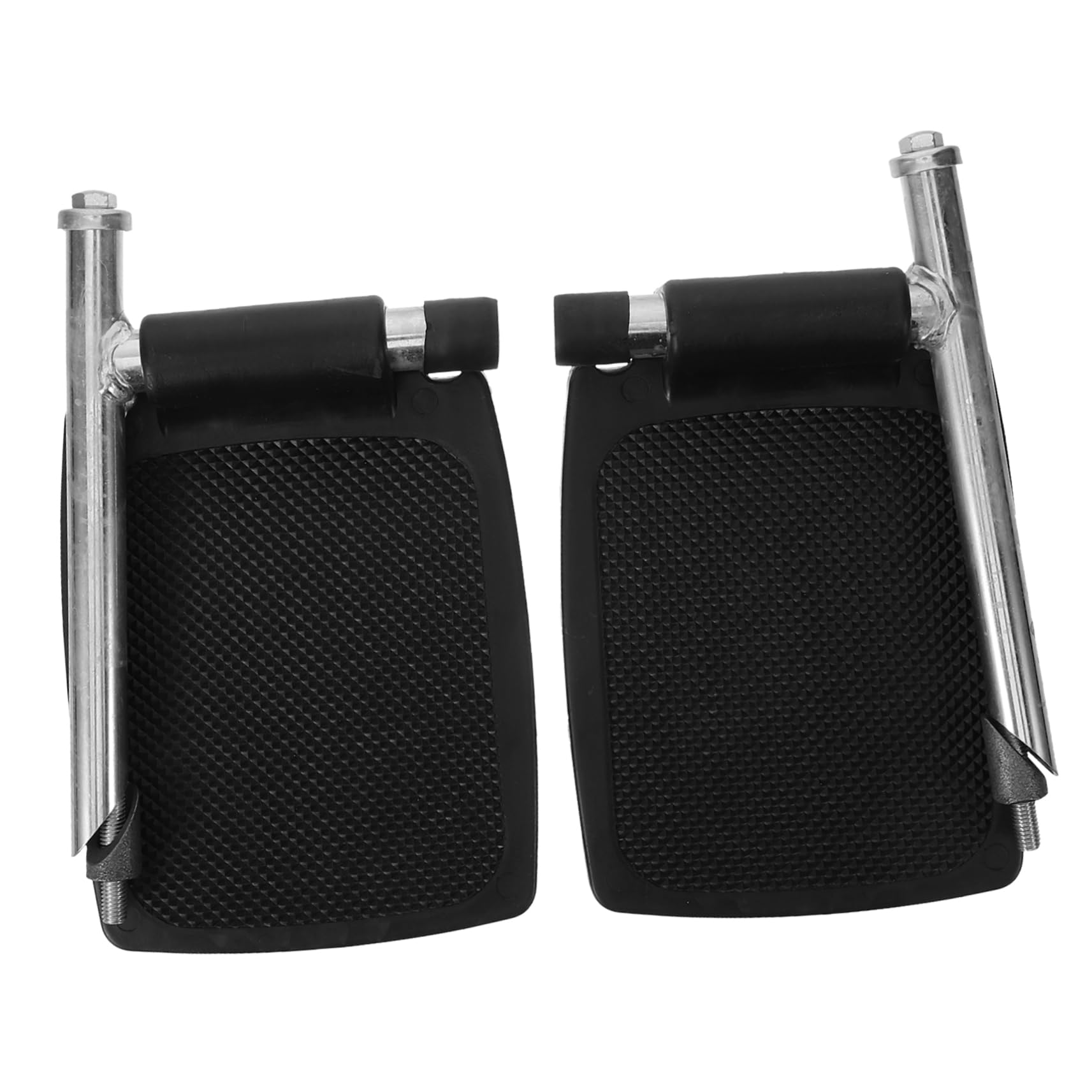 Reposapiés de Silla de Ruedas de Aluminio Negro Soporte | Par de Repuesto, Diseño Elevado, Protección Antideslizante, Adaptación para Uso Diario