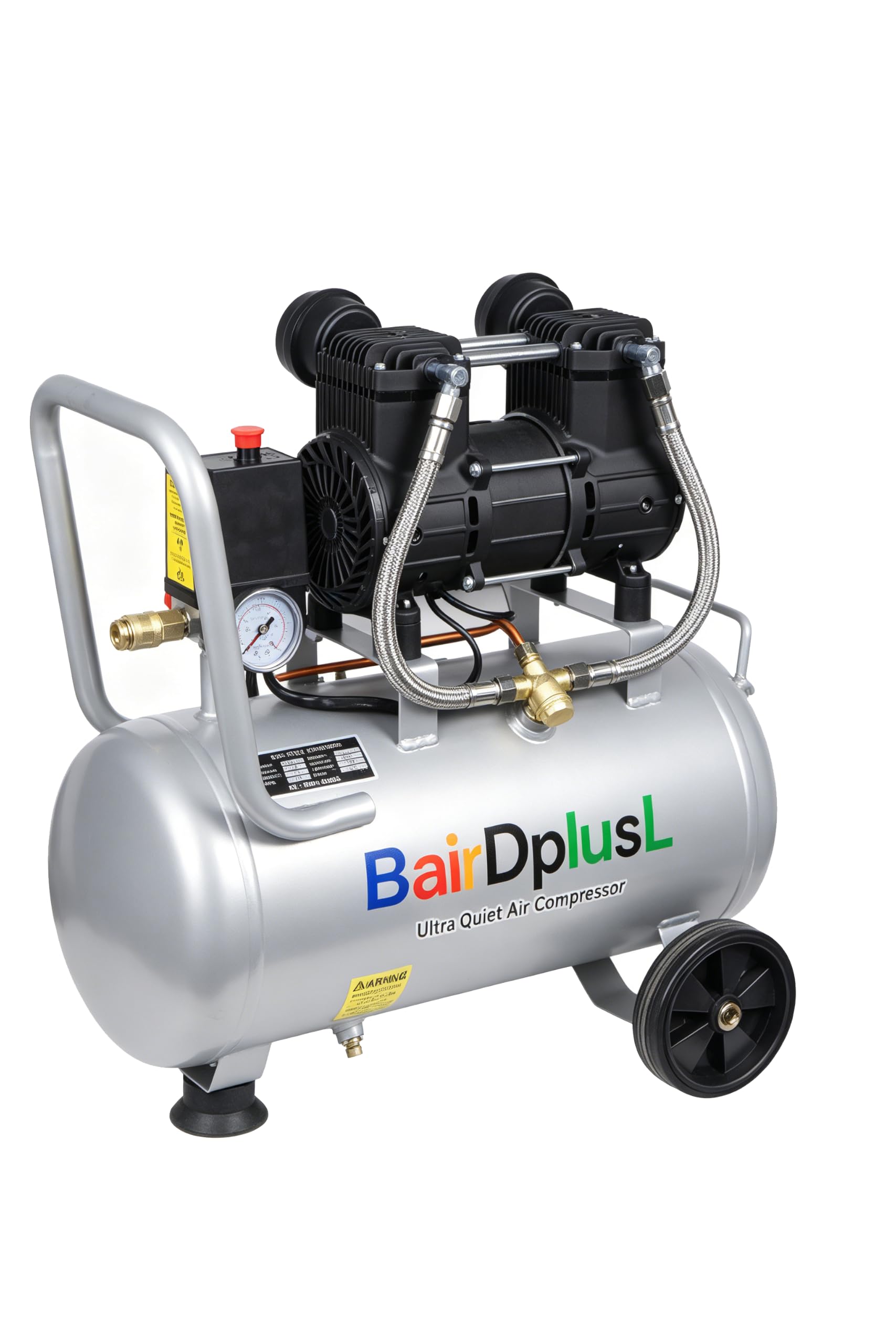 8 Gallon Ultra Quiet Air Compressor, MAX 115PSI,70dB,110V/60Hz