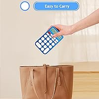 Vista 4 de VEWINGL Standard Calculator, 12 Digit Large Display Desktop Calculator with Big Buttons for Office, School, Home & Business Azul y blanco