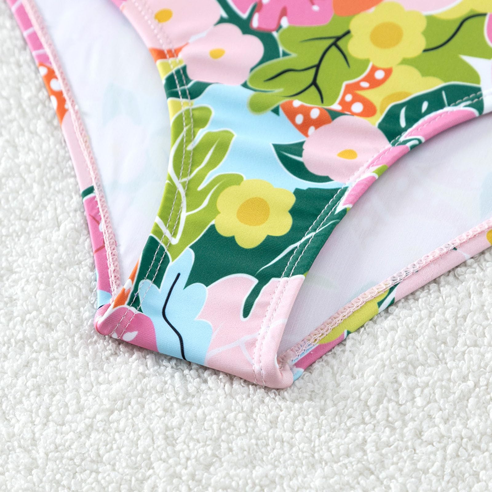 MäDchen Traje de baño de dos piezas de una pieza para niñas, bonito traje de baño, verano, estampado floral, playa, deporte, baño