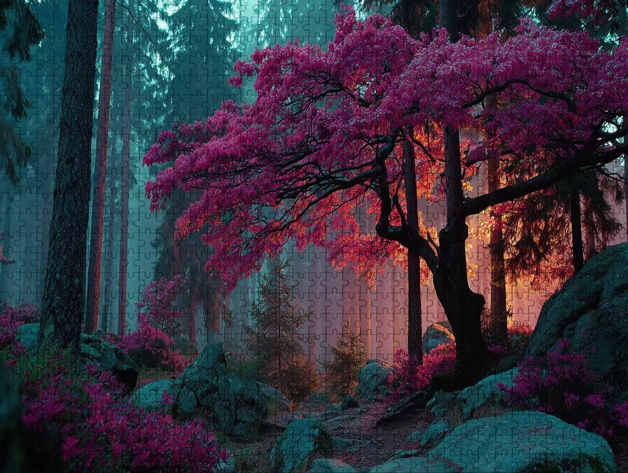 Puzzle Arte con Scatola Pianta, Albero Puzzle Legno 6000 Pezzi Adulti 179x105cm, Attività di Intrattenimento ad Alta Difficoltà, DIY Classici Gioco, Jigsaw Per Tutta La Famiglia, Estate Regalo, 6-4314
