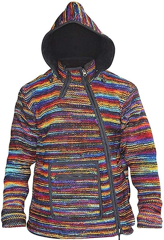 SHOPOHOLIC FASHION Mens Tyedye Cross Neck Tyedye Wooly Hippie Jacket
