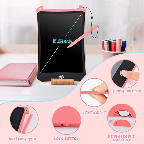 Vista 8 de EooCoo Juguetes para niños pequeños, tableta de escritura LCD para niños, paquete de 2, regalos de San Valentín para niños, almohadilla de dibujo