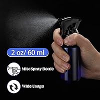 Vista 2 de Roshtia 20 botellas pequeñas de spray con llavero de 2 onzas, botellas de plástico de spray recargables de 2.0 fl oz de tamaño de viaje con 1 hoja