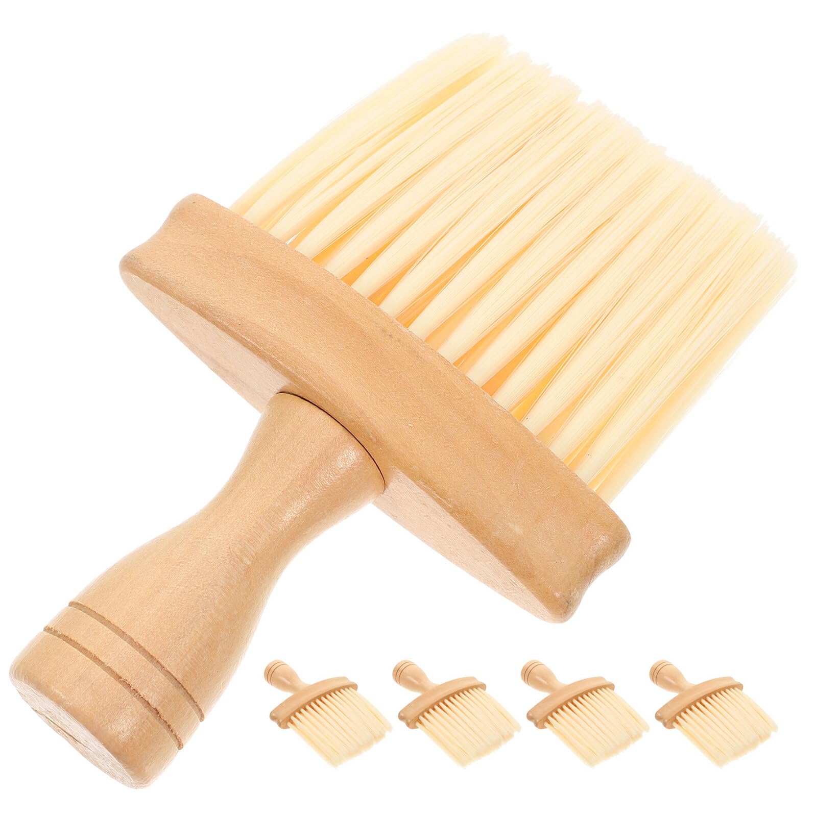 Holibanna Lot de 5 Brosses à Dépoussiérer en Bois pour Clavier et Voiture Nettoyage Précis des Interstices Manche en Bois Naturel Brosse Douce pour Ordinateur Portable et Piano Outil