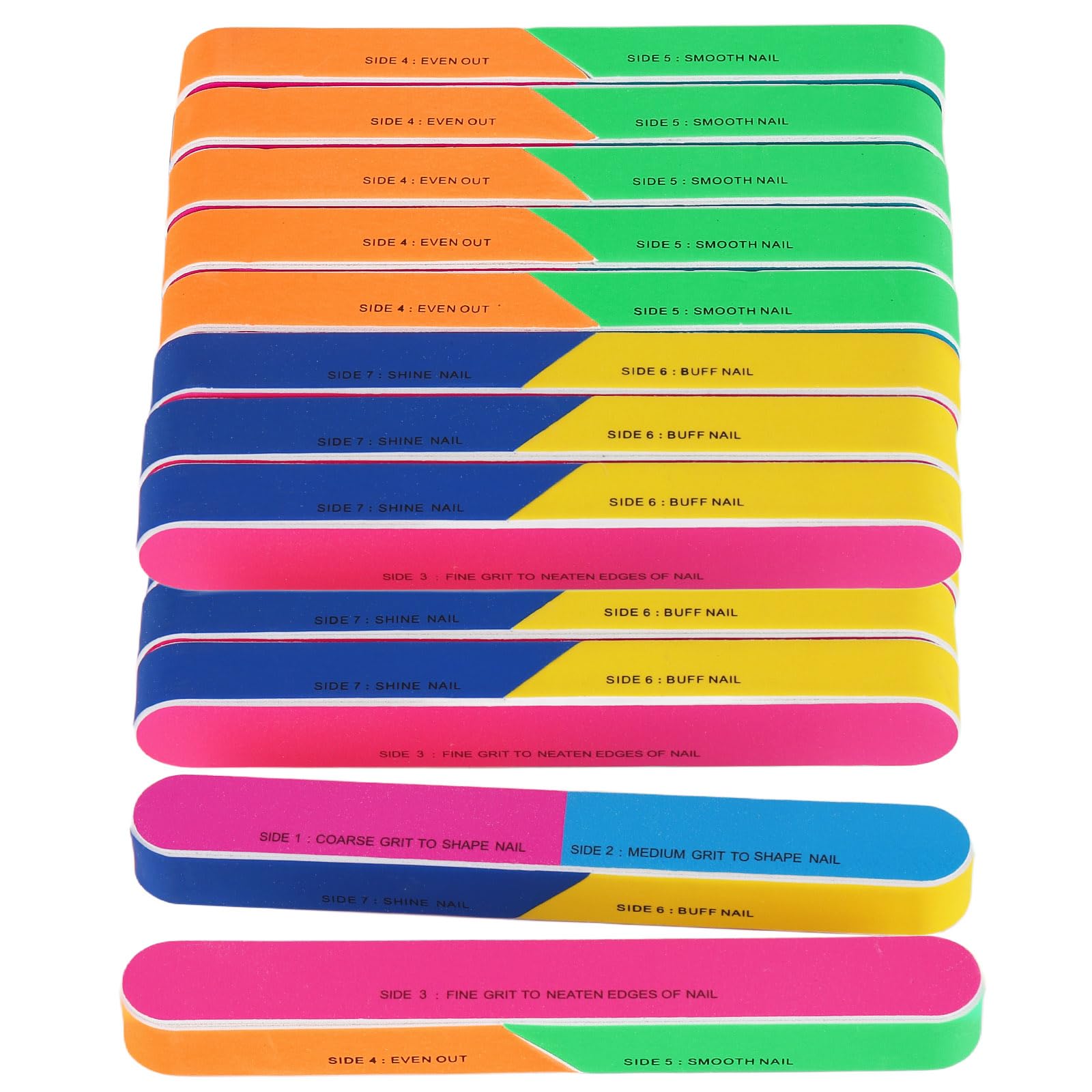 20 Pcs 7 Way Nail Buffer Blocks Nail Files Buffing Block for Shaping & Shining Natural Nails Manicure Tool 20pcs