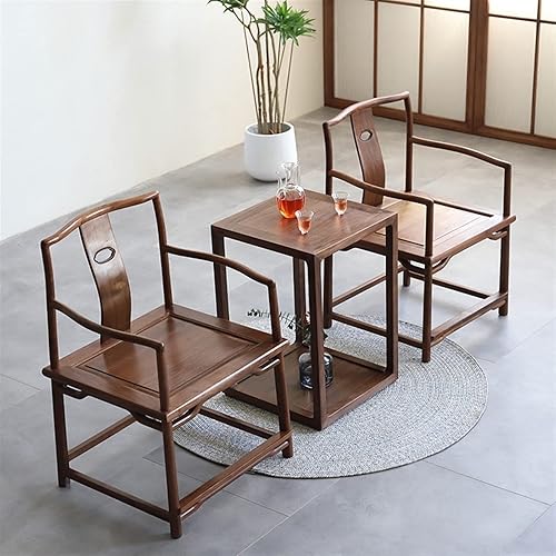 Miniatura 7 de ARZARF Mesa auxiliar cuadrada para decoración del hogar mesa de esquina de madera sala de estar sofá de doble capa pequeña mesa de centro para