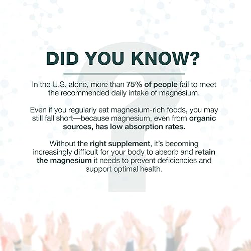 Miniatura 6 de Glicinato de magnesio 750 mg  Fórmula de alta absorción para dormir, relajación muscular y apoyo tranquilo  Cápsulas veganas no laxantes  Suplemento