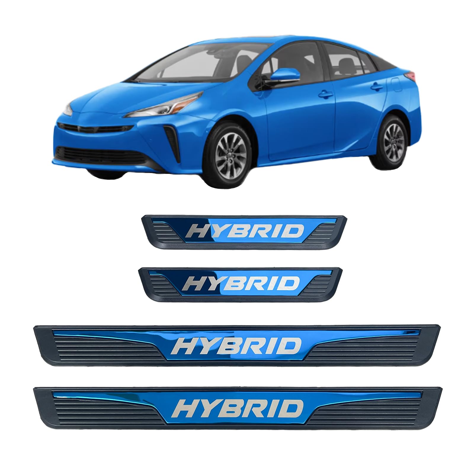 Prius akcesoria hybrydowe ochrona progu drzwi samochodu, uniwersalna ochrona krawędzi drzwi ze stali nierdzewnej, ochrona krawędzi drzwi samochodowych