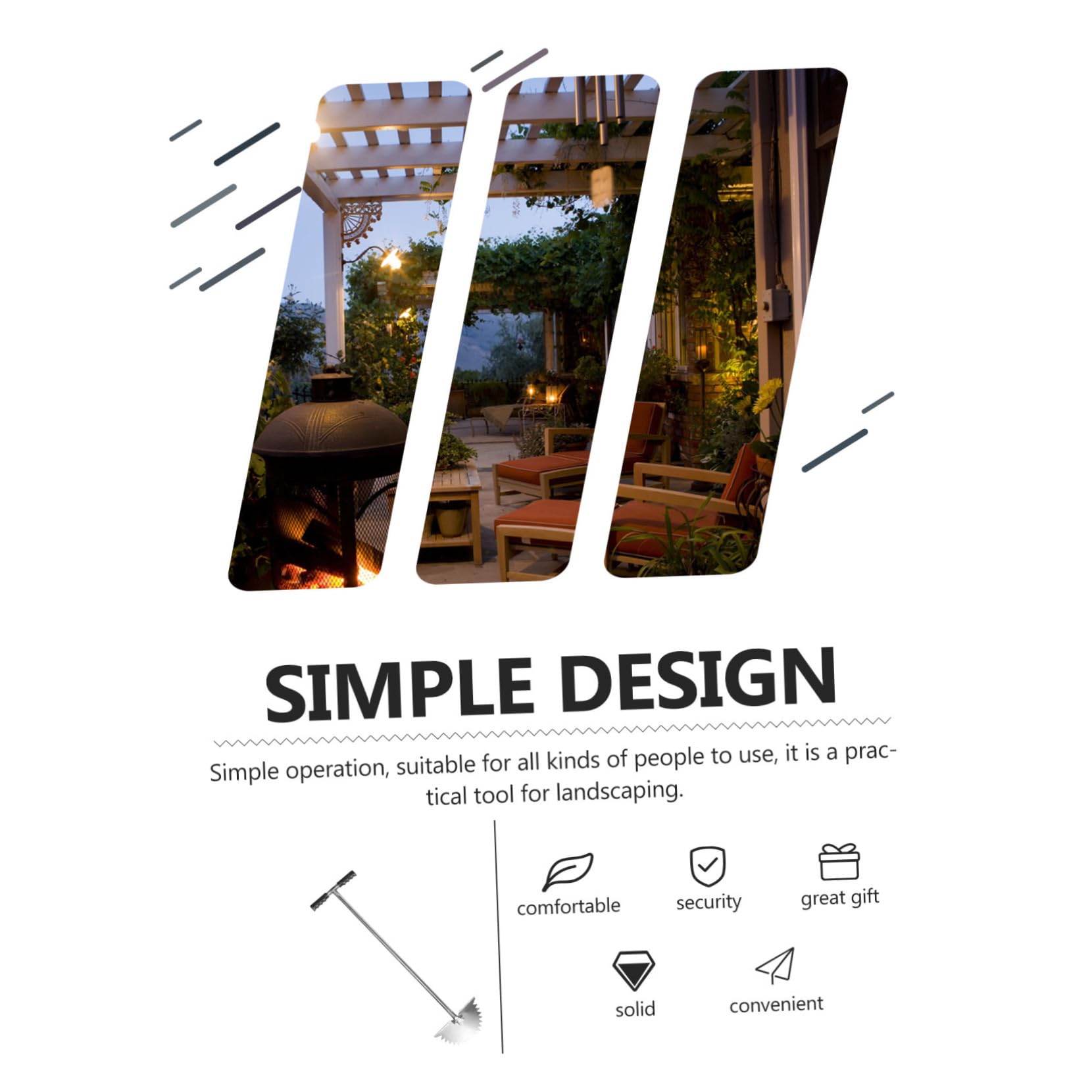 Hemobllo Manual Media para Jardinería Herramienta para Pérgolas y Caminos y Duradera para Principiantes