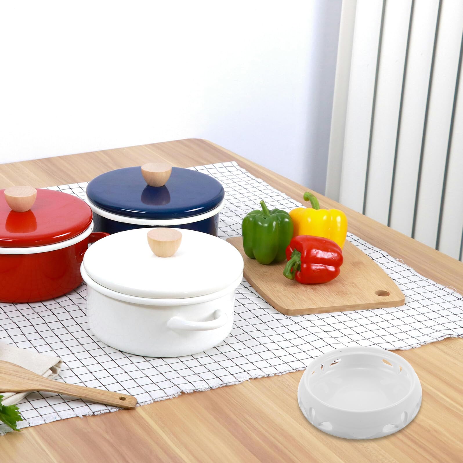Toyvian Ceramiczny Podgrzewacz Do Czajnika z Miejscem Świeczkę Tealight Uniwersalna Podstawa Do Podgrzewania Herbaty Kawy i Wosku Zapachowego Odporna Wysoką Temperaturę i Łatwa Użyciu