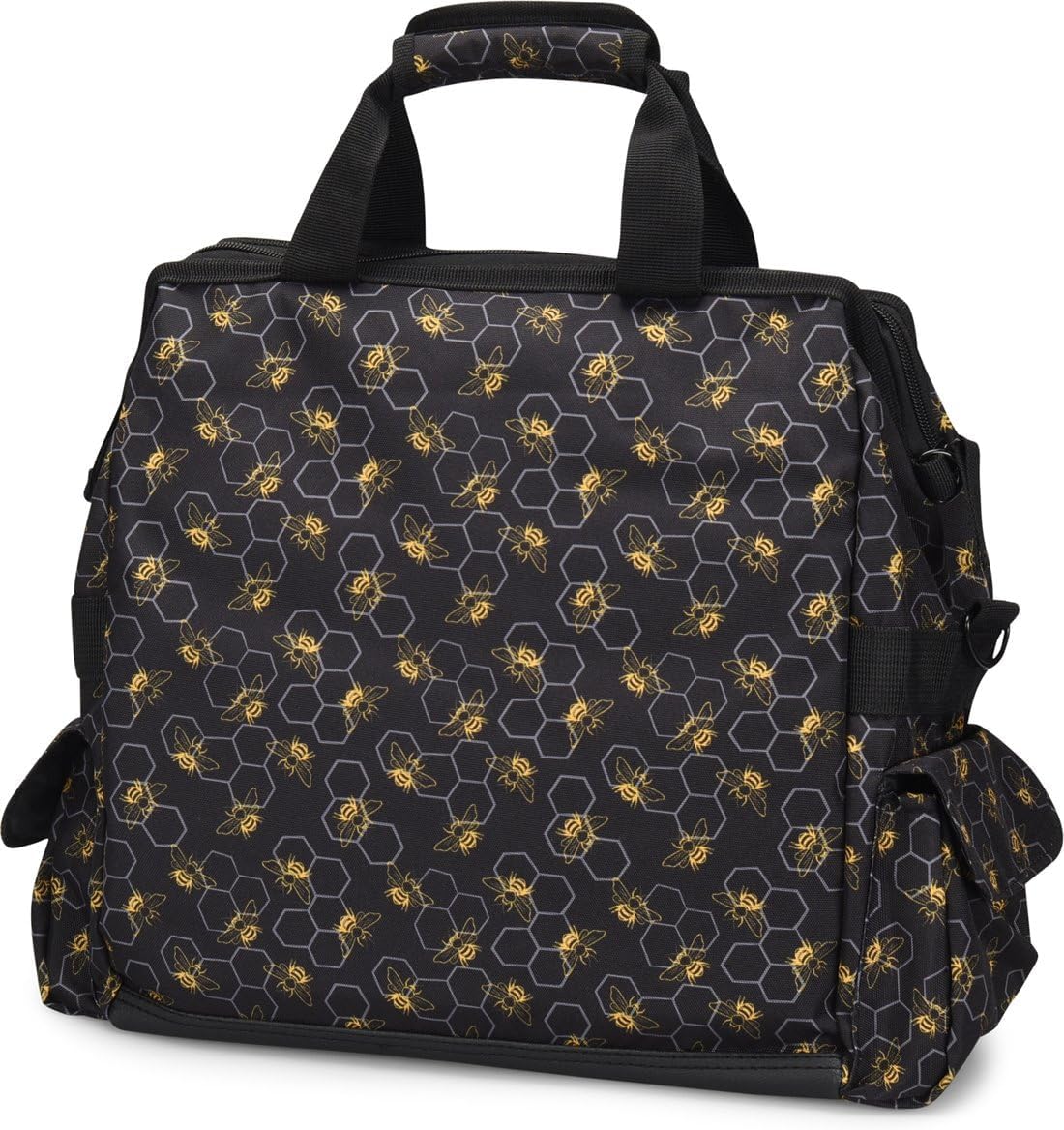 Nurse Mates Ultimate Nursing Bag | Multiple Compartments | Interior Laptop Compartment | Durable Zippers | Busy Bees