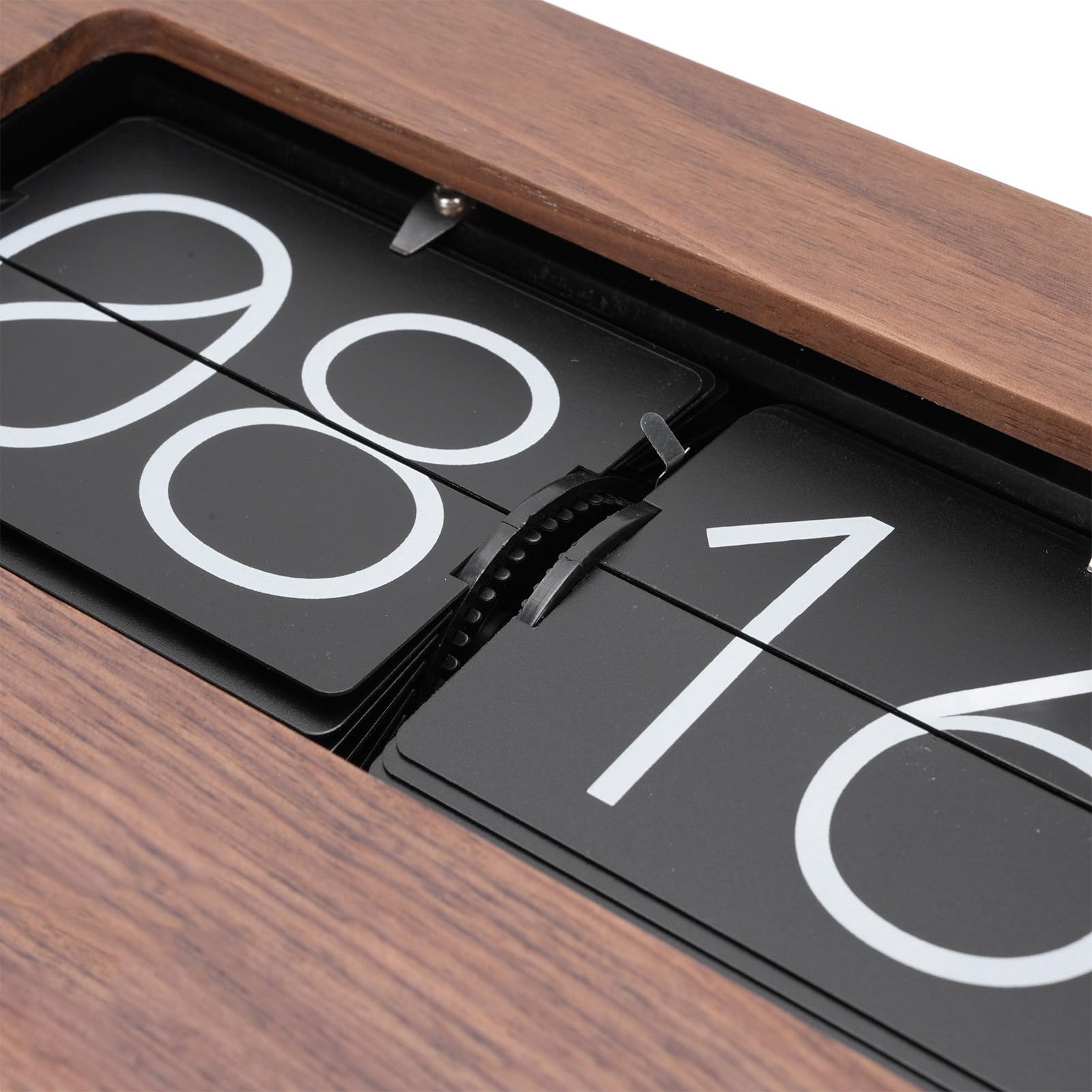 YUYTE Orologio Flip Retro Vintage in Legno con Display Digitale 24 Ore, per