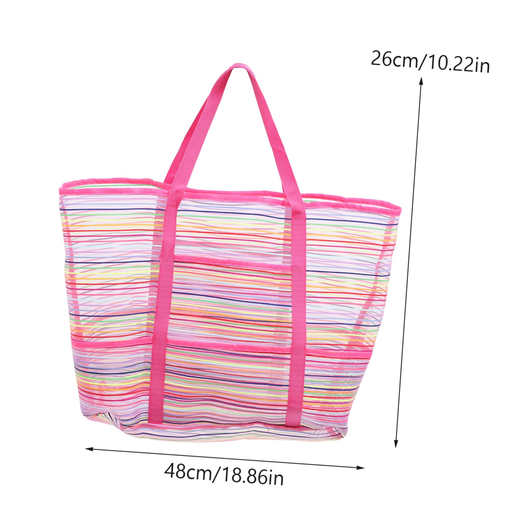 Gogogmee Beach Toys Bags Set 2pcs Mesh Storage Pouches Oxford Fabric Beach Bag Zipper