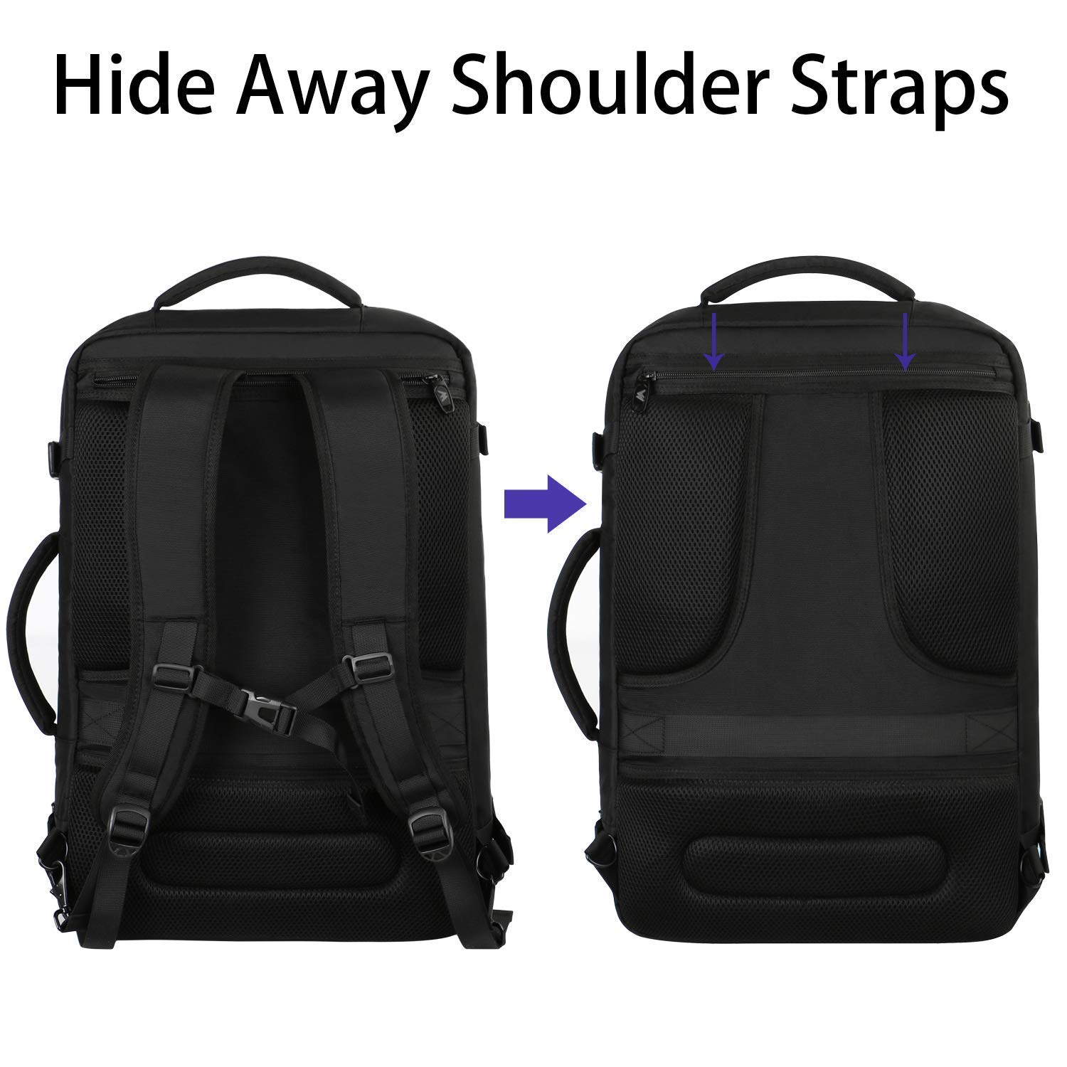 MATEIN Carry On Backpack, Flight Approved Rucksack bag, 40 Litre Extra