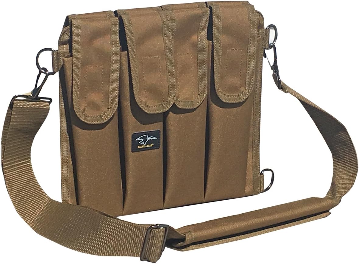 Galati Gear 9MM Shoulder Magazine Pouch - Holds 8 (Coyote Brown)