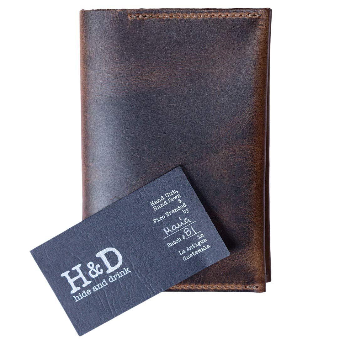 Hide & Drink, Reisepasshülle aus Leder mit Kreditkartenfach, scheinfach, Traveler Essentials, handgefertigt :: Bourbon Brown