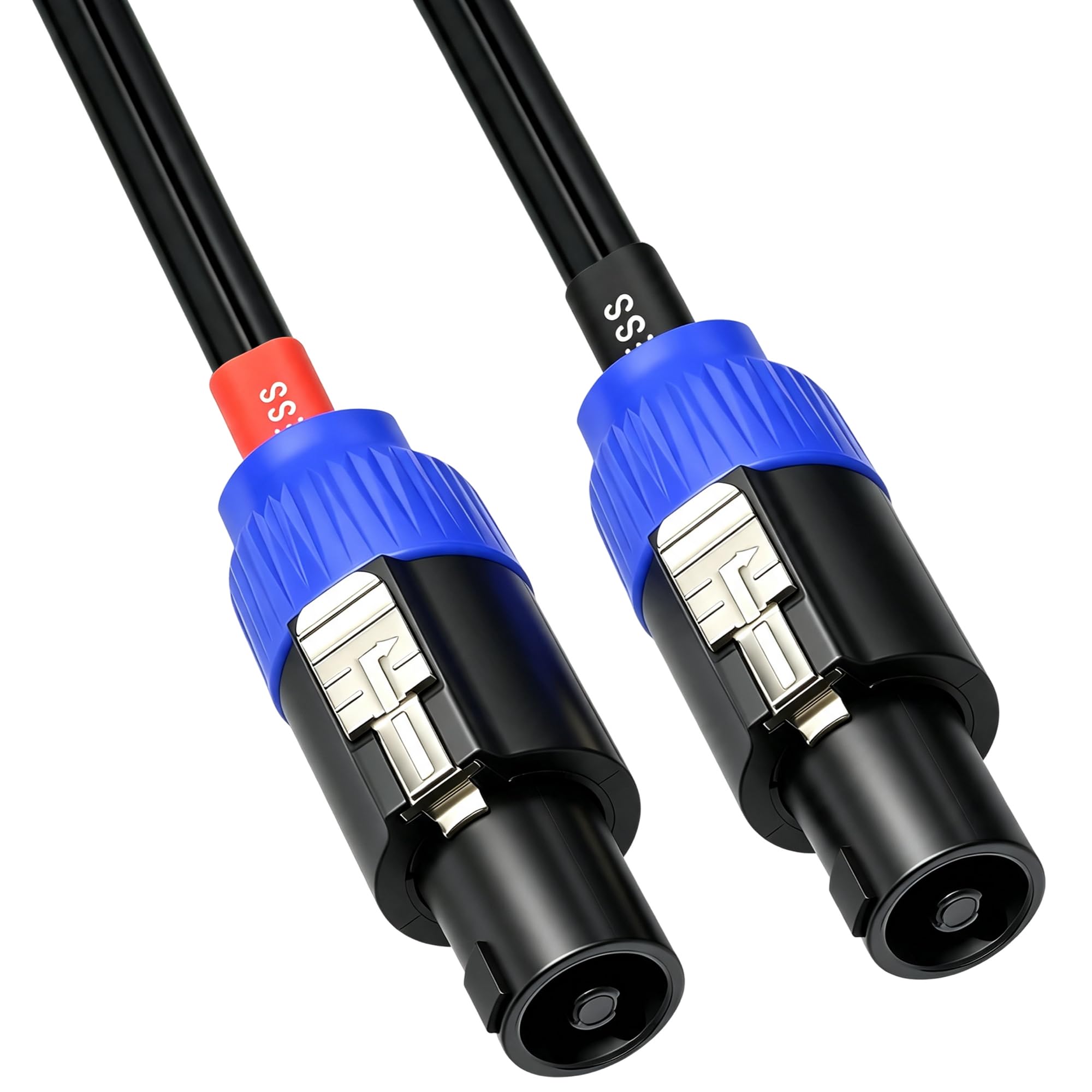 CESS-133-6f Cavo per altoparlante/amplificatore, ad angolo retto da 1/4 pollici, 2 pezzi (6 piedi)