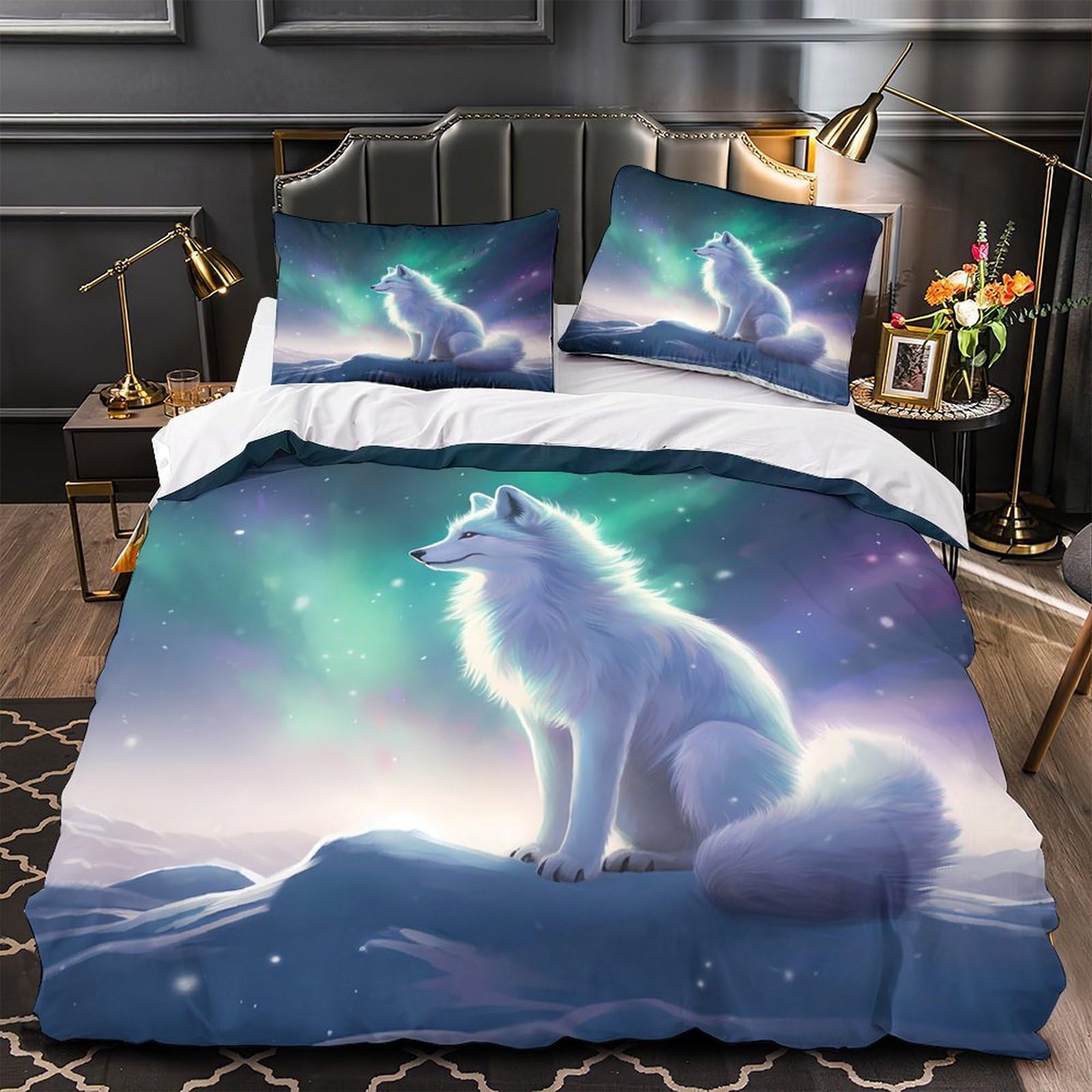 Housse de couette égyptienne en microfibre anti-plis fini les lits froissés et rêches