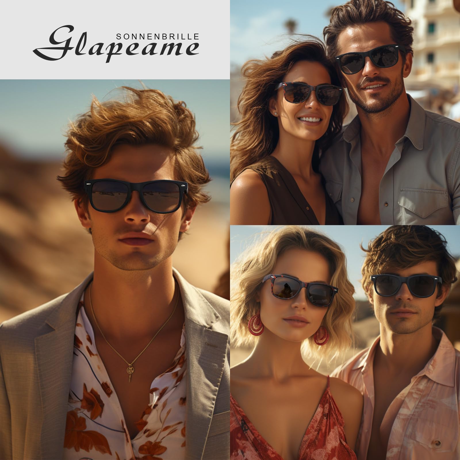 Besuche den Glapeame- Glapeame Polarisiert-Sonnenbrille-Herren-Damen-Sonnenbrillen-Sunglasses-Men-Woman-Sonnenbrille Schwarz-UV400-Unisex-Retro-Vintage-Klassische-Polarisierte-Brille-Sportbrille-für Fahren-Camping in use