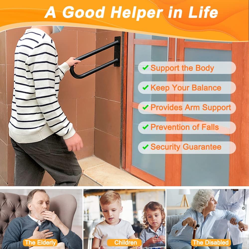 Garage Handrail for Outdoor Steps Wall Mount Handrail 20 Grab Bars for ...