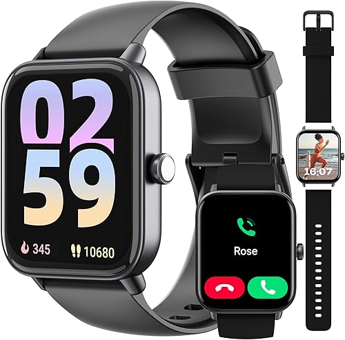 Reloj inteligente para mujeres y hombres, compatible con Android y iPhone, reloj de fitness Bluetooth para llamadas y recibir texto, reloj