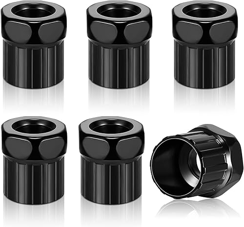 Riakrum Herramienta de eliminación de casetes de bicicleta de montaña, herramienta de bloqueo negro para reparación de 6 uds